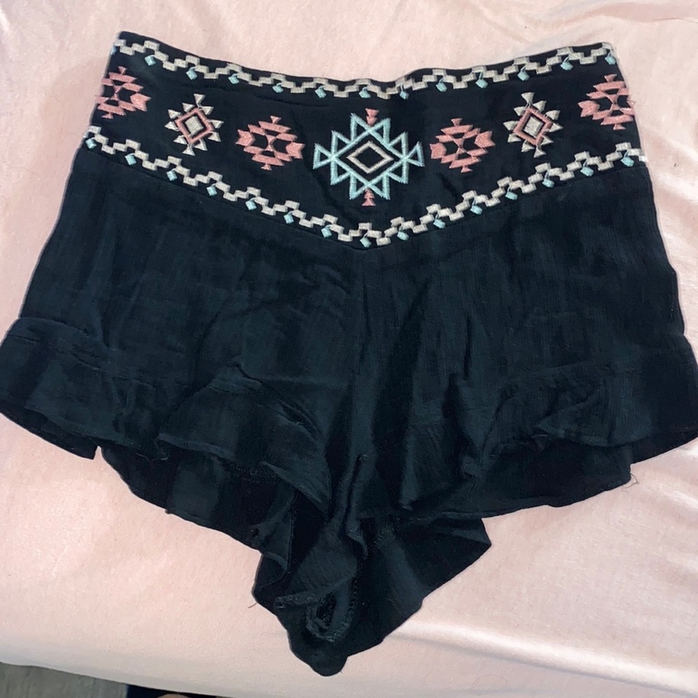 tribal print flowy shorts